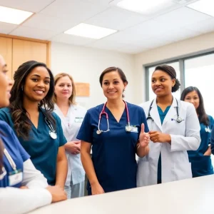 Nurse practitioners training in a primary care facility