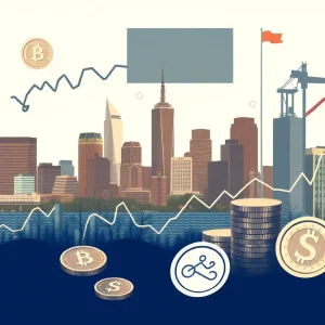 Conceptual image showcasing economic challenges in Rhode Island amidst recession warnings