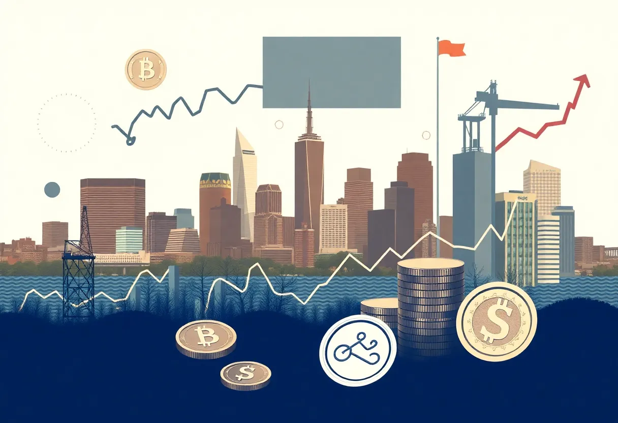 Conceptual image showcasing economic challenges in Rhode Island amidst recession warnings