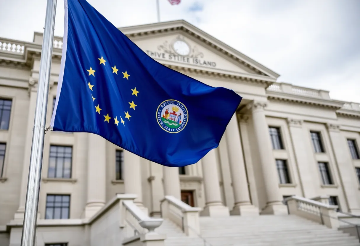 Exterior view of the Rhode Island State House