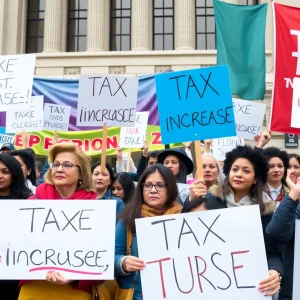 Activists rallying for tax increase at Rhode Island State House