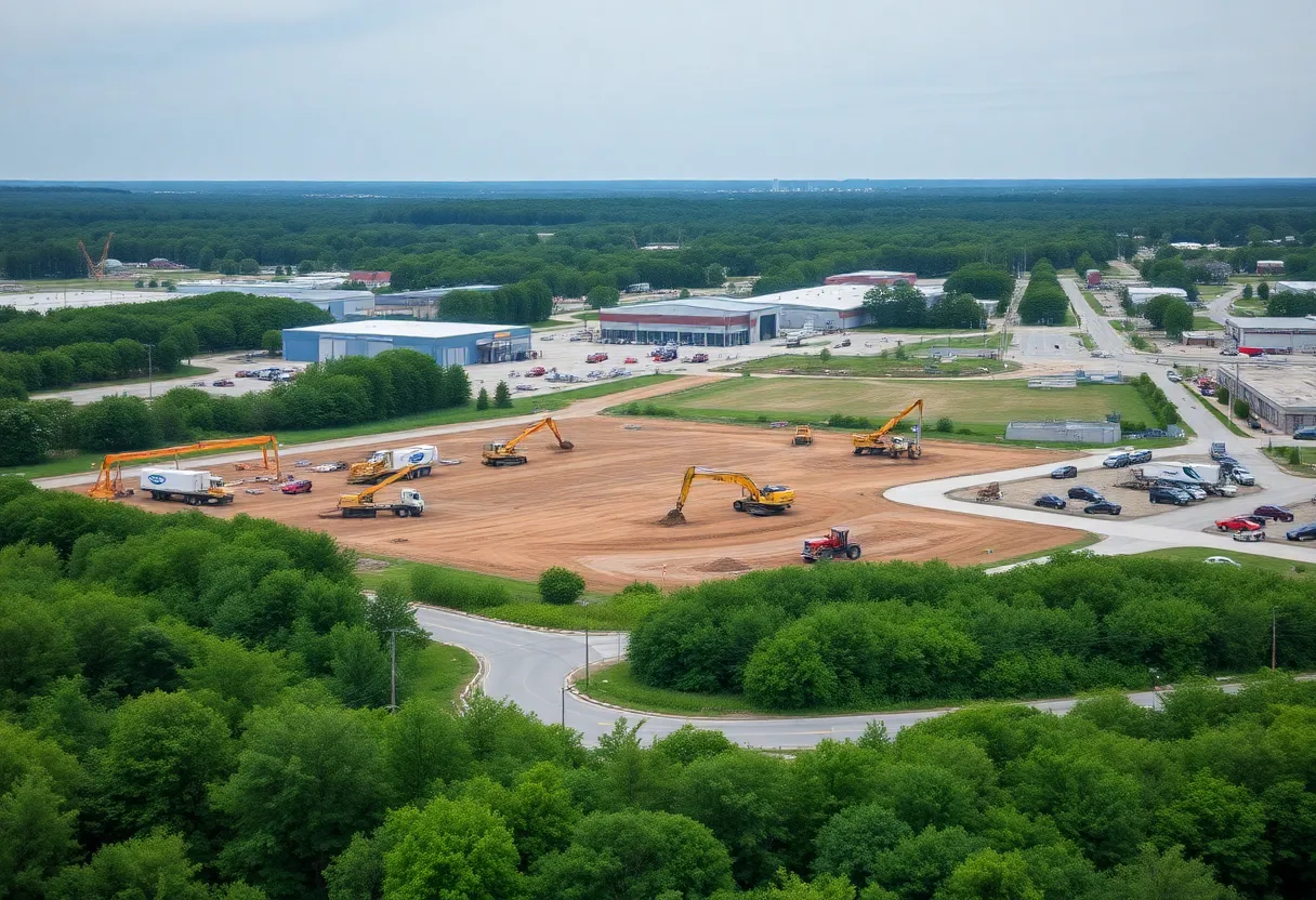 Industrial park land prepared for development in Rhode Island