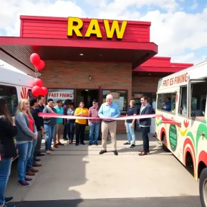 Ribbon-cutting ceremony at the new Sonic Drive-In in Cranston, RI