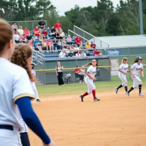 Taunton Tigers celebrating their victory in a softball game