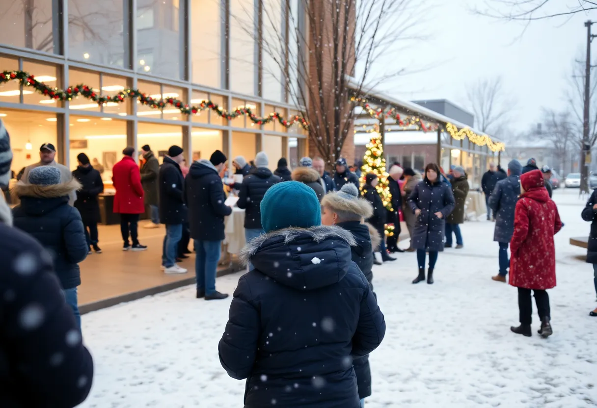 Winter gathering in Warwick, Rhode Island