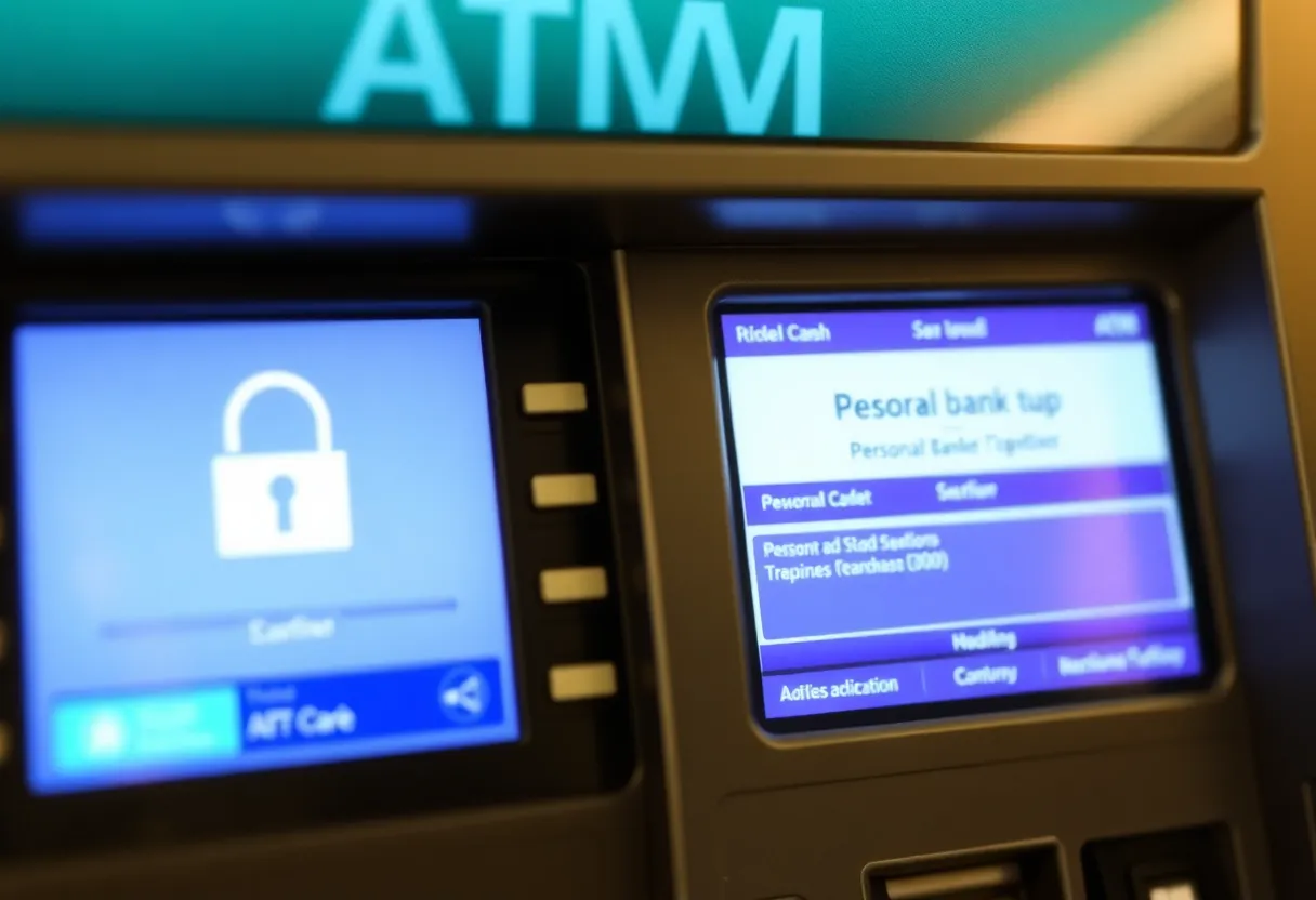 ATM with enhanced security features to prevent fraud