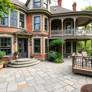 Exterior view of the historic home on Benefit Street in Providence