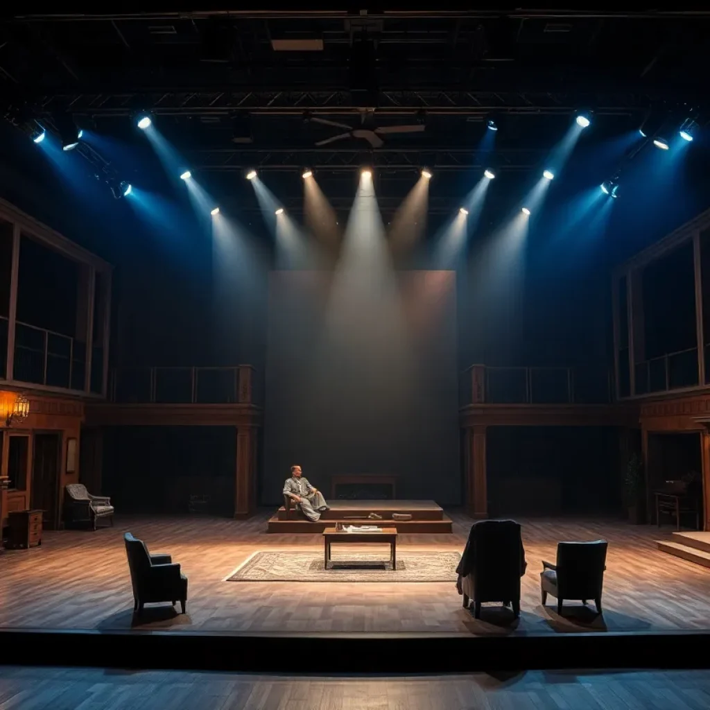 Stage set for 'Blues for an Alabama Sky' showcasing 1930s decor.