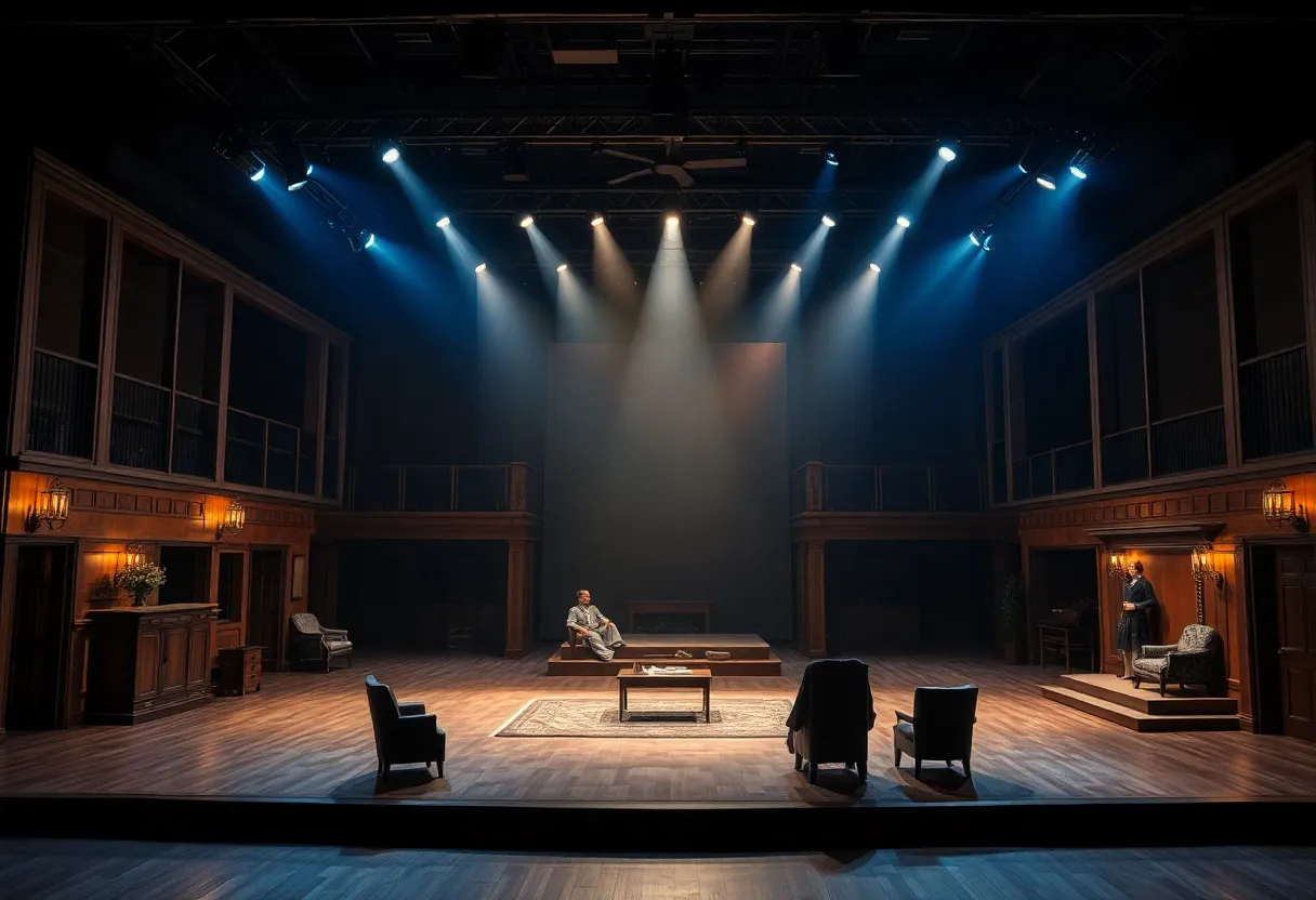 Stage set for 'Blues for an Alabama Sky' showcasing 1930s decor.