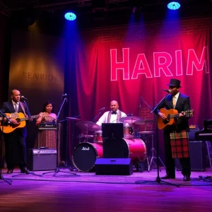 Stage set of Blues for an Alabama Sky featuring a 1930s Harlem theme