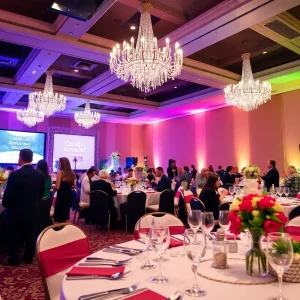 Attendees enjoying the Bravo Bradley Gala event