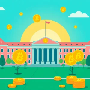 Illustration representing Brown University's investment in Bitcoin