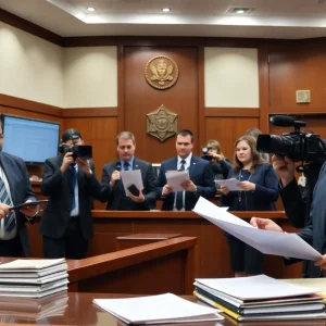 Courtroom hearing regarding Brown University's public safety department lawsuit