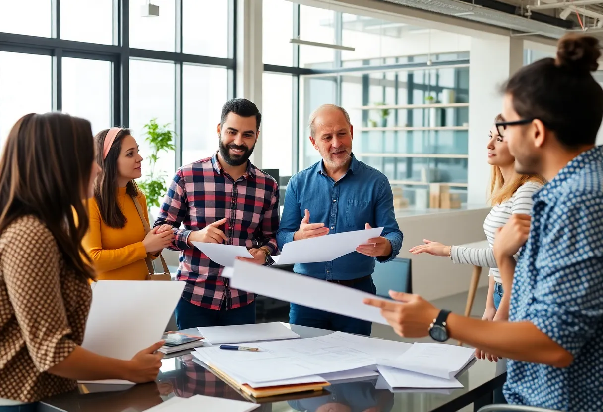 Architects collaborating in a design meeting
