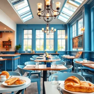 Interior view of Ellie's restaurant showcasing French brunch ambiance