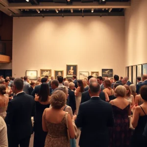 Attendees at the Providence arts gala celebrating creativity and community.