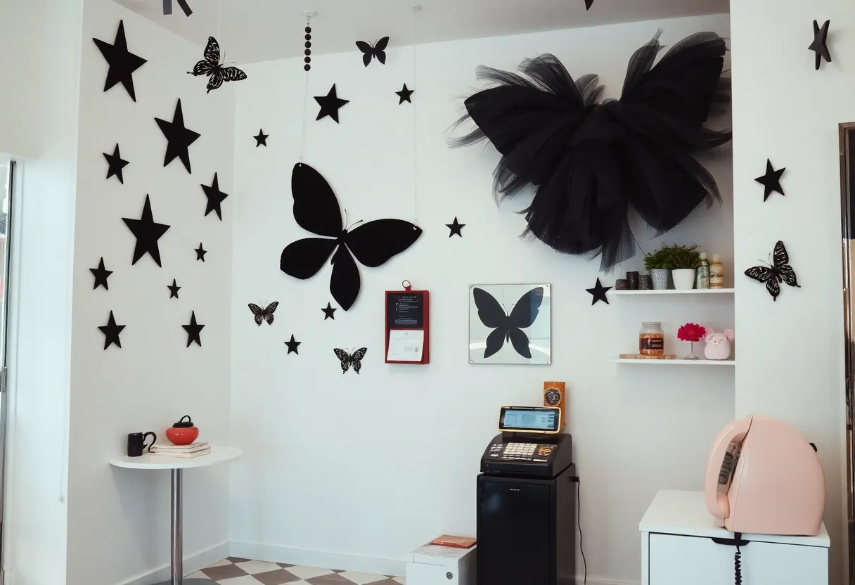 Vibrant interior of Hauscall Salon with nostalgic decor