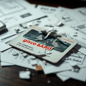 Abstract representation of identity fraud.
