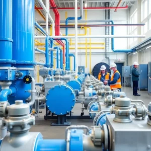 Professionals managing operations at Jamestown Water Treatment Plant