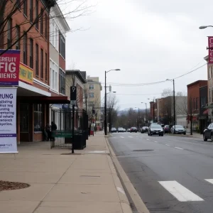 Public health awareness banners in Johnston, Rhode Island.