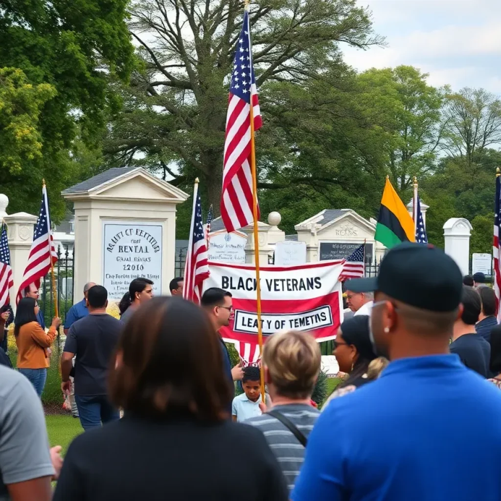Community members gathered at Juneteenth event honoring Black Civil War veterans.