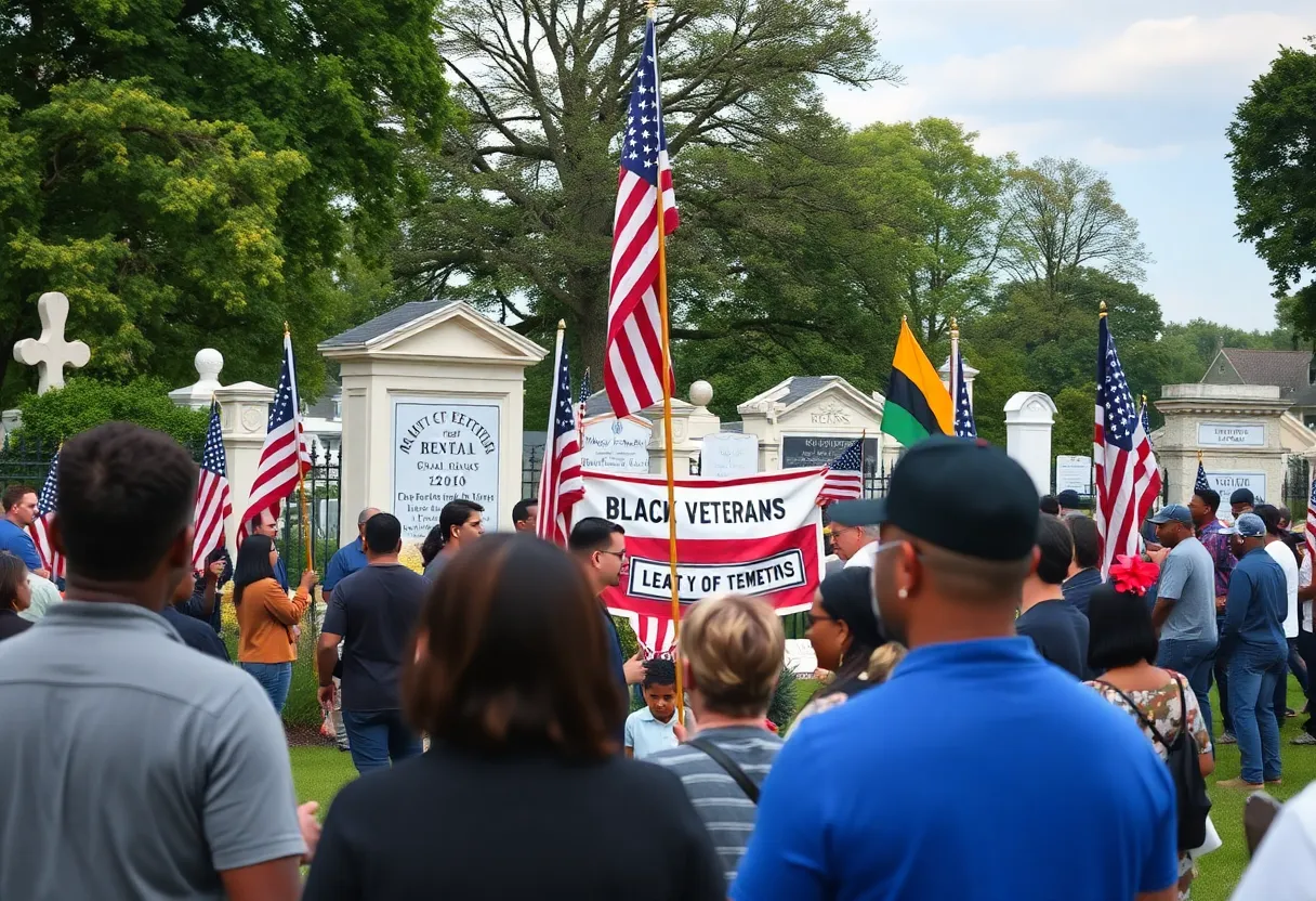 Community members gathered at Juneteenth event honoring Black Civil War veterans.