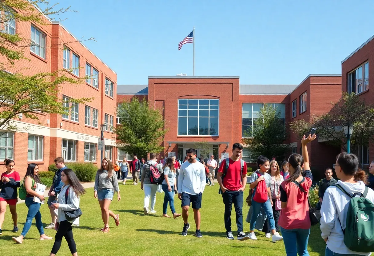 Students engaging in activities at La Salle Academy campus