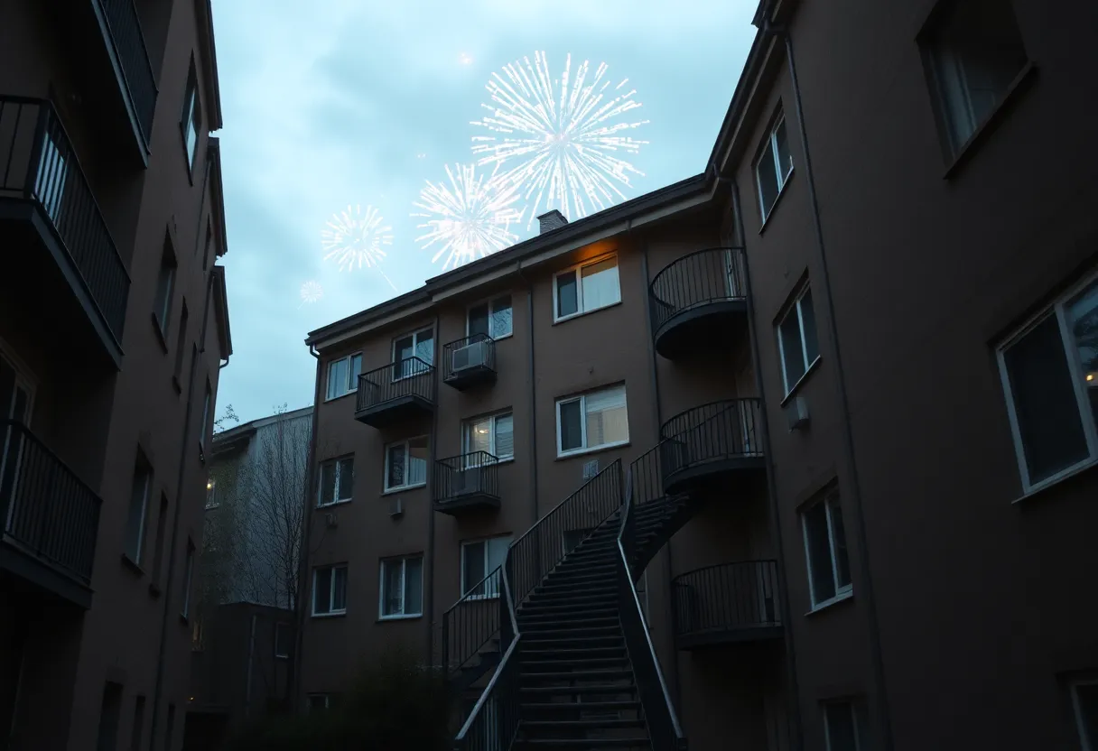 Fireworks incident at Spring Villa Apartments in North Providence