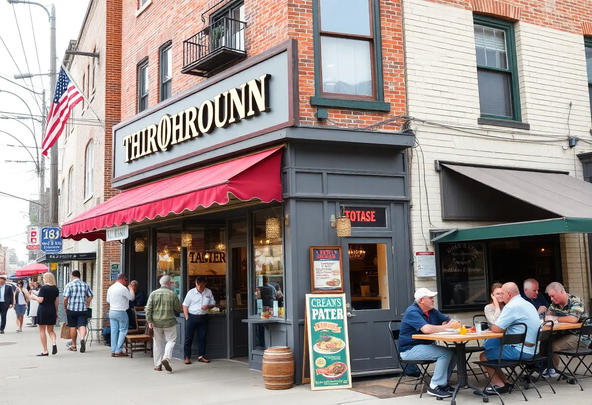 Exterior view of Olneyville New York System restaurant in Rhode Island