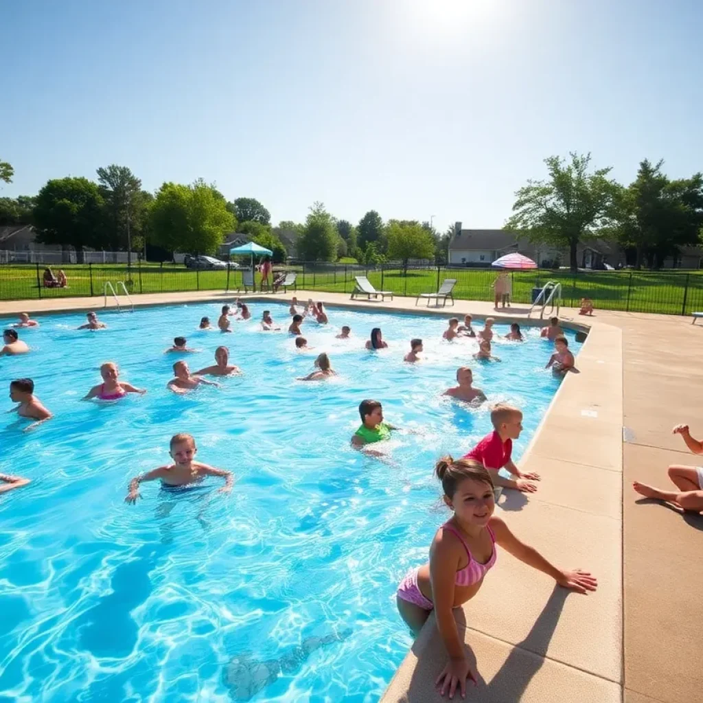 Community enjoying swimming at Pawtucket Veterans Memorial Park Pool