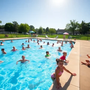 Community enjoying swimming at Pawtucket Veterans Memorial Park Pool
