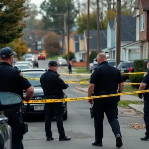 Police presence at a disturbance scene in Providence