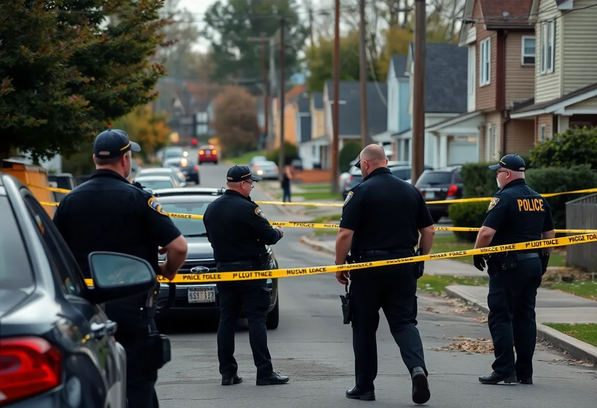 Police presence at a disturbance scene in Providence