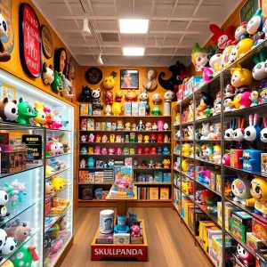 Interior of POP MART store showcasing collectibles