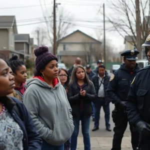 Community members expressing concern in Providence neighborhood