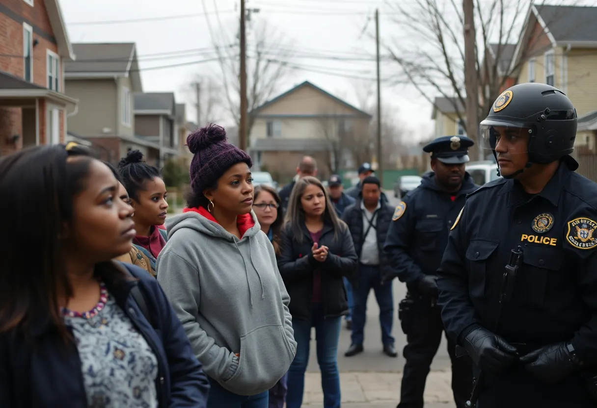 Community members expressing concern in Providence neighborhood