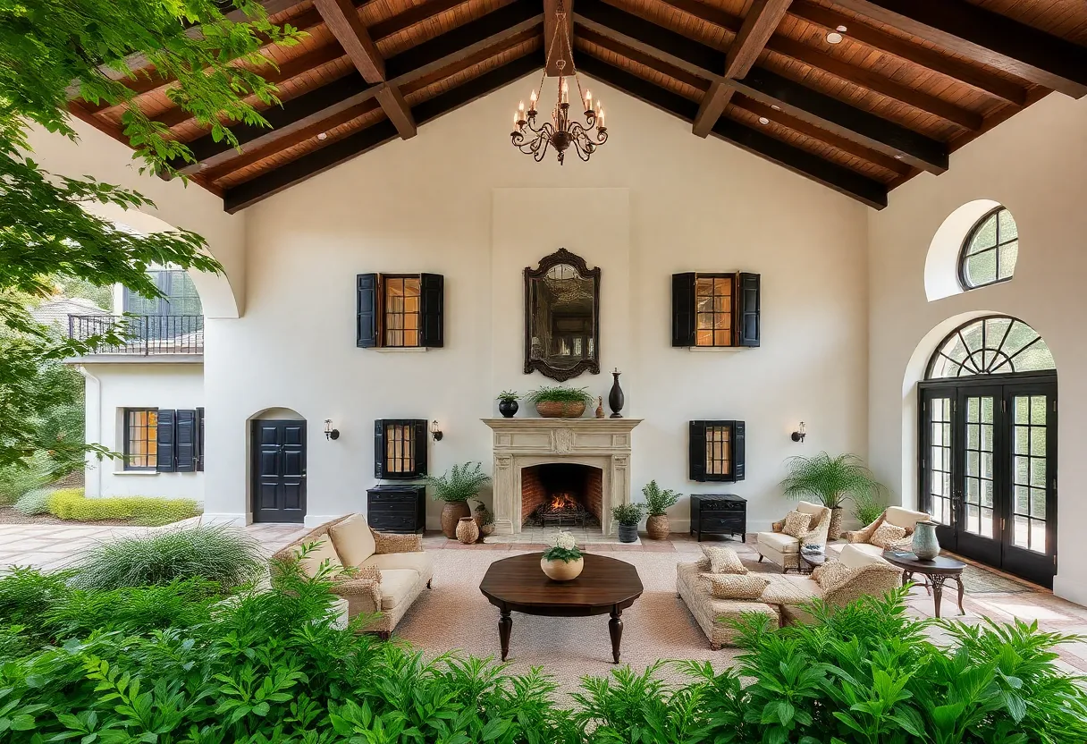 A beautiful Gregorian colonial home in Providence with lush gardens