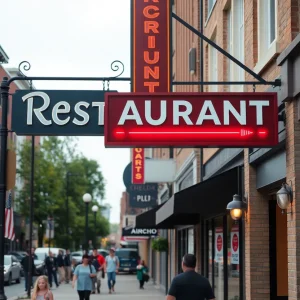 Streetscape of a Providence restaurant area
