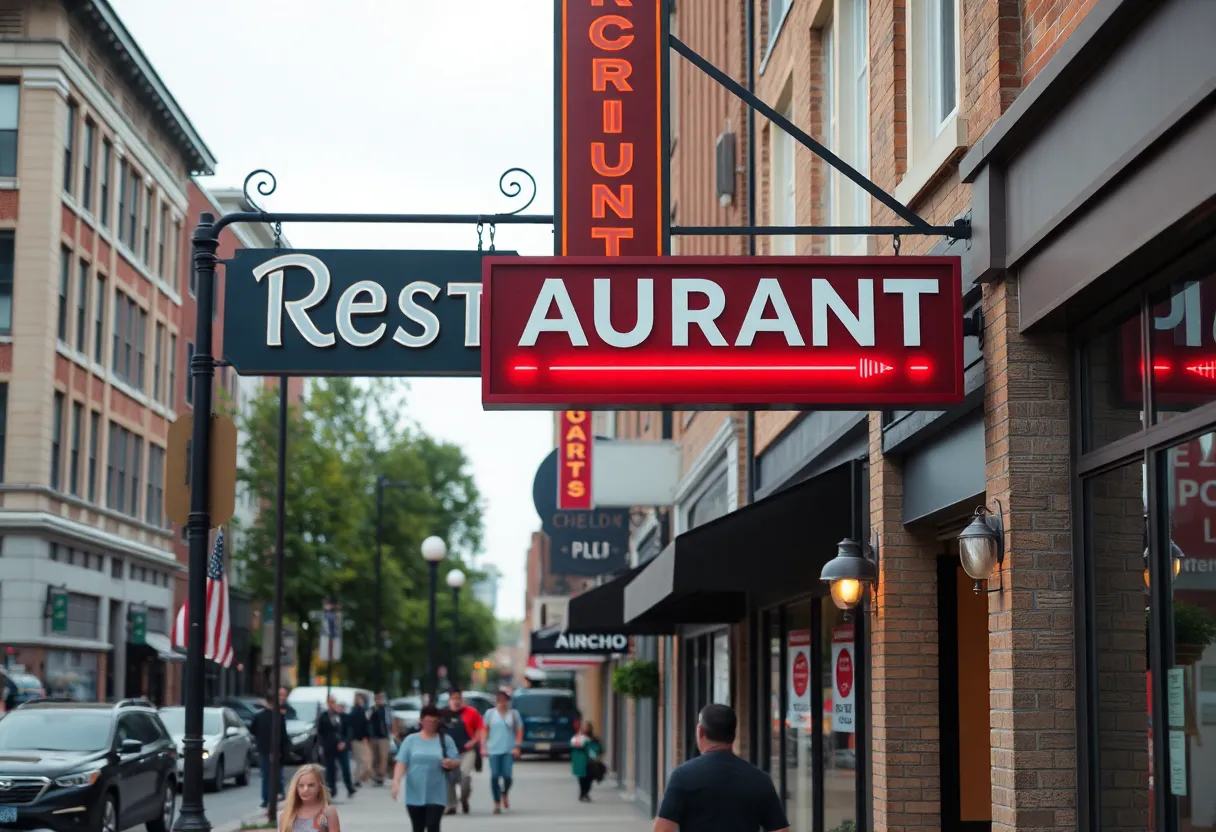 Streetscape of a Providence restaurant area