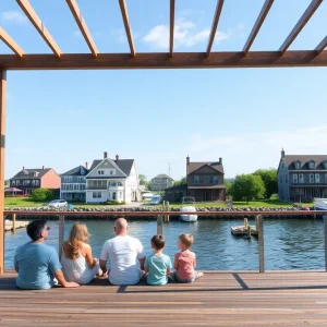 Beautiful Airbnb accommodations in Rhode Island with guests enjoying leisure activities.