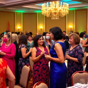 Women at the Rhode Island Business Women Awards Luncheon networking and celebrating