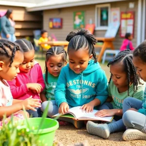 Children participating in community health and education activities in Rhode Island