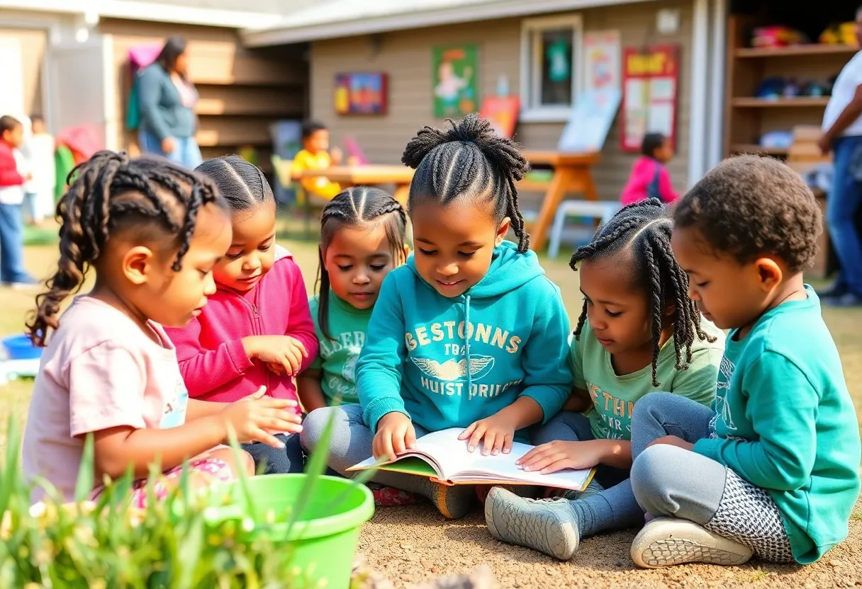 Children participating in community health and education activities in Rhode Island