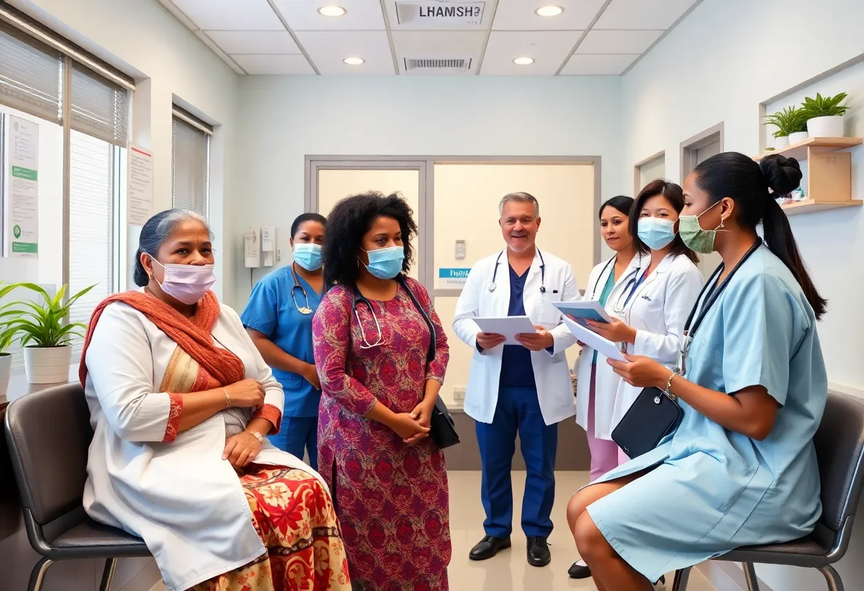 Healthcare professionals working together at a community clinic