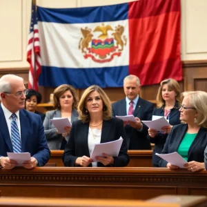 Rhode Island lawmakers discussing legislation in assembly