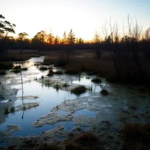Swamp area in Rhode Island highlighting mosquito activity