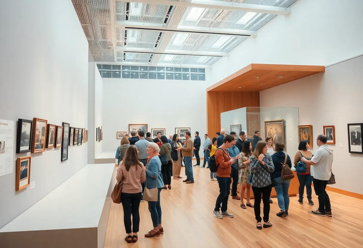 Visitors engaging with art at the RISD Museum