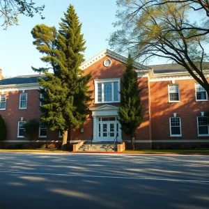 Exterior view of Sacred Heart School in East Providence