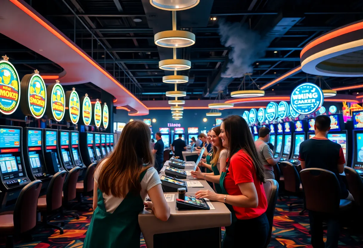 Inside a smoke-free casino showcasing healthy work environment