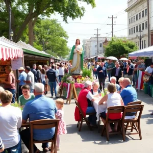 Crowd enjoying the St. Joseph Festival in Providence's Federal Hill